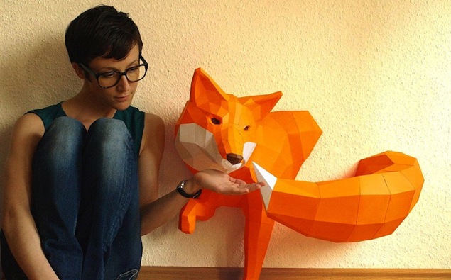 Artist Designs DIY Paper Templates for Adorable 3D Geometric Animals