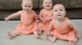 Triplets So Identical Parents Have To Paint Their Toenails To Tell Them Apart