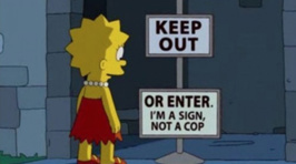 Funniest Signs on 'The Simpsons'