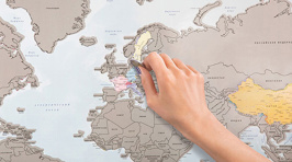 A Scratch-Off World Map That Lets You Track Countries You’ve Visited