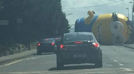 Giant Minion Terrorises Drivers in Ireland, Blocking Roads