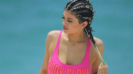Kylie Jenner Slips Into Dangerously High-Cut Fuchsia Swimsuit On 18th Birthday Break In Mexico