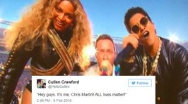 Chris Martin Becomes Super Bowl Meme After Daughter Warned Him
