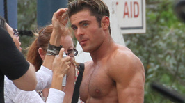 Zac Efron Looks INSANELY RIPPED As He Films Shirtless For Baywatch