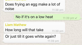 Group Chat Goes Viral After Guy Asks For Advice on Cooking An Egg