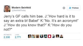 Modern Seinfeld Is the Best Twitter Account Ever