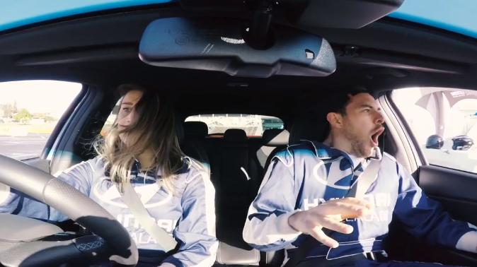 Here's what happens when Bree & Clint are let loose on a race track...