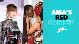 Taylor Swift shines on the AMA's red carpet
