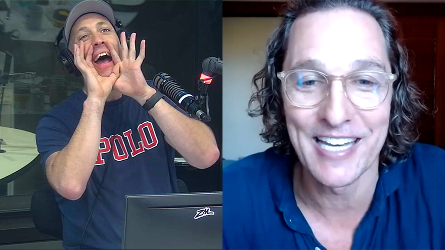 Matthew McConaughey joins Fletch, Vaughan and Megan via Zoom