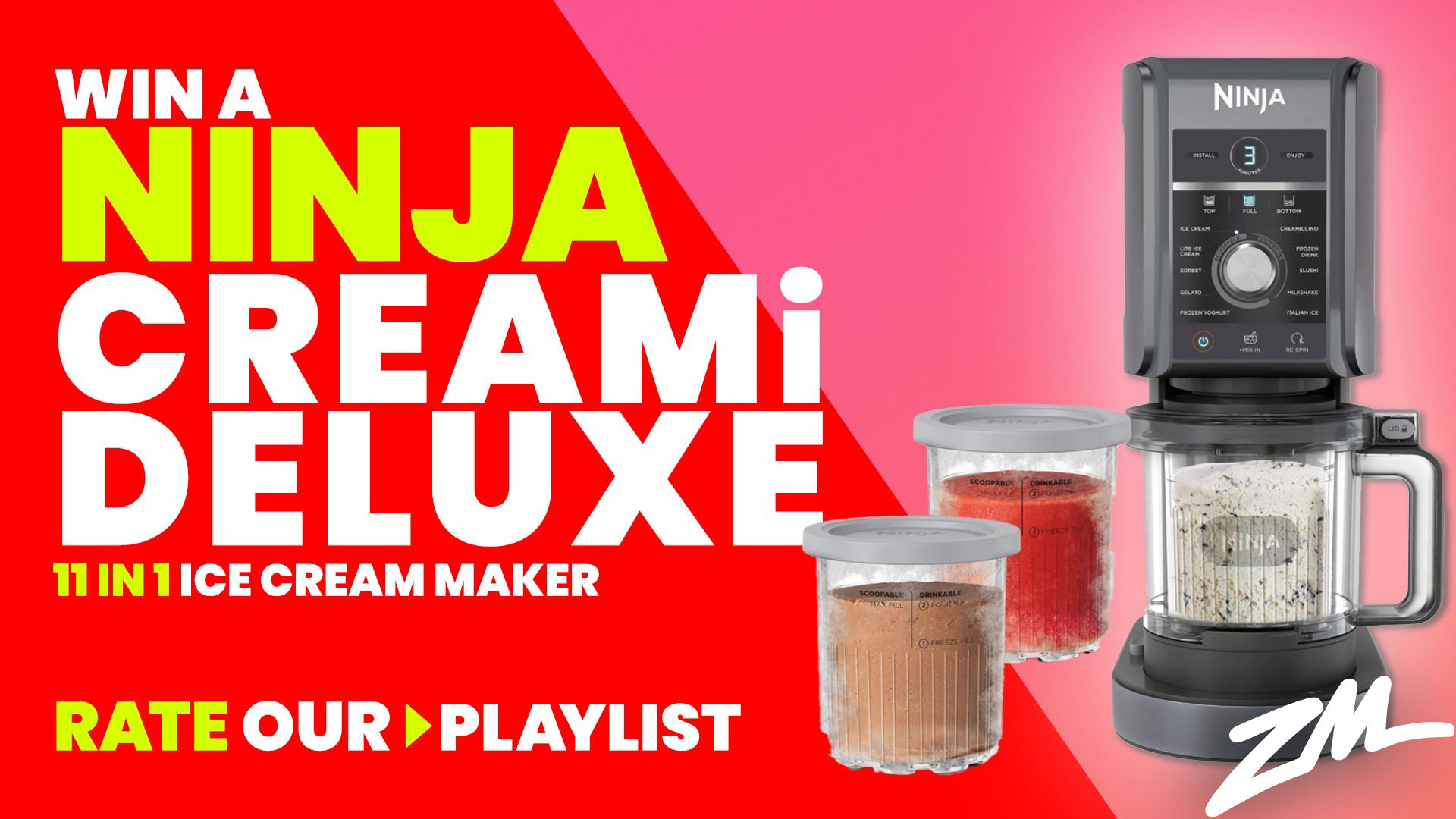 Rate our Playlist and score a Ninja Creami DELUXE