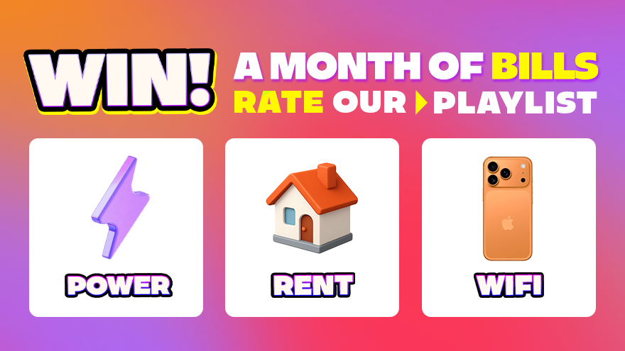 Rate our Playlist. Win your BILLS BACK!