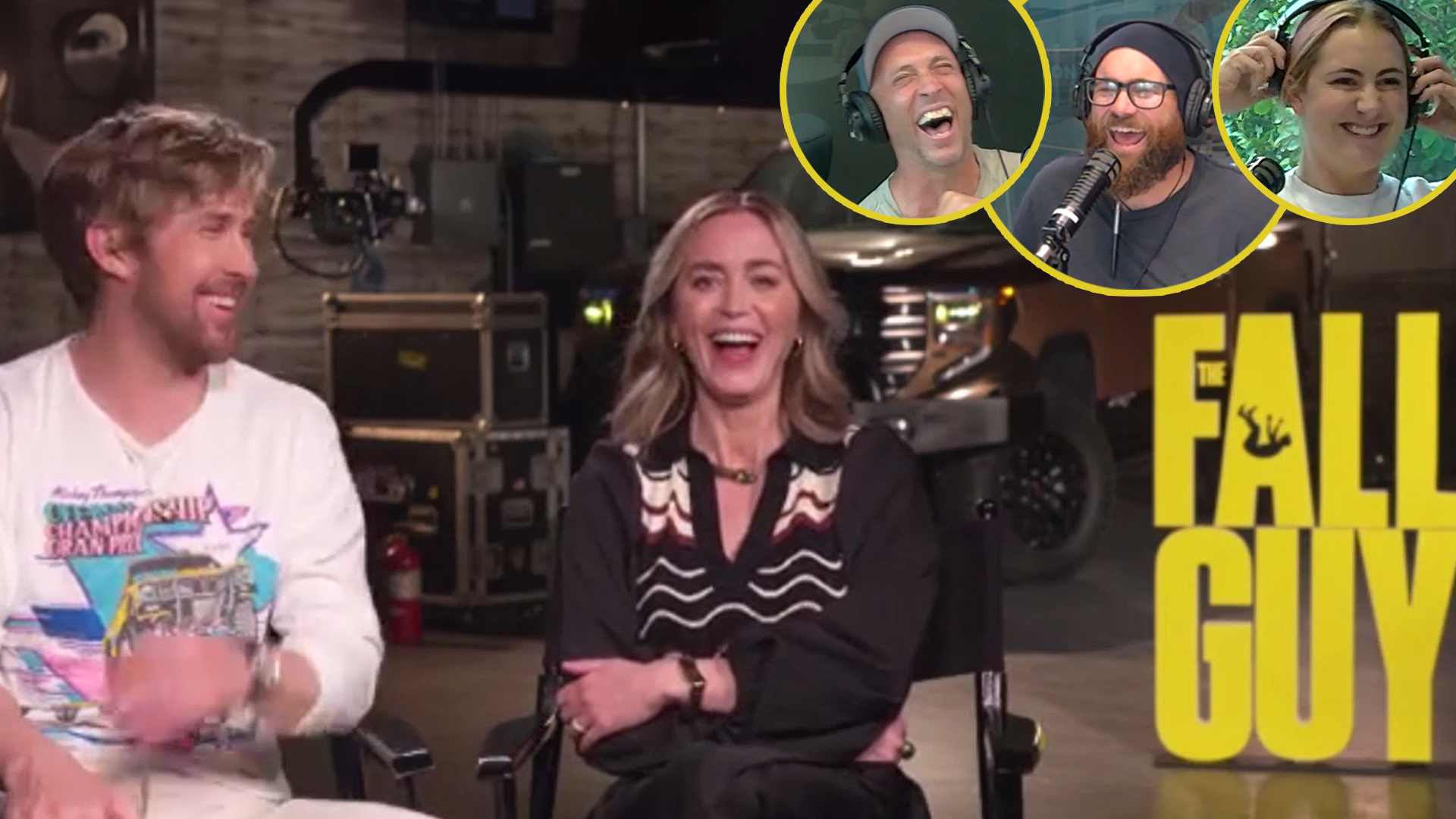 Ryan Gosling & Emily Blunt Catch Up With Fletch, Vaughan & Hayley!