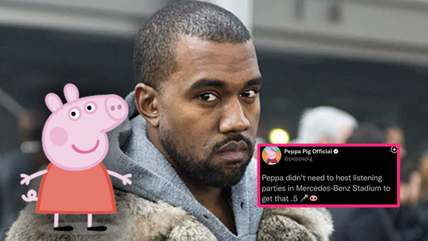 Peppa Pig Trolls Kanye West On Twitter After Her Album Gets A Higher Rating Peppa Pig Trolls Kanye West On Twitter After Her Album Gets A Higher Rating