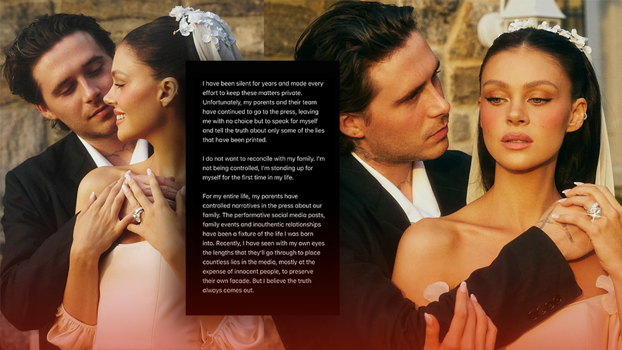 Brooklyn Beckham releases statment about parents