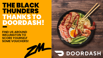 CHRISTCHURCH: ZM Black Thunders Sponsored By DoorDash