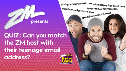 QUIZ: Match the ZM Host with their Teenage Email Addresses
