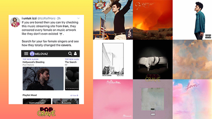 The internet is mad at this music streaming service for removing females from album covers