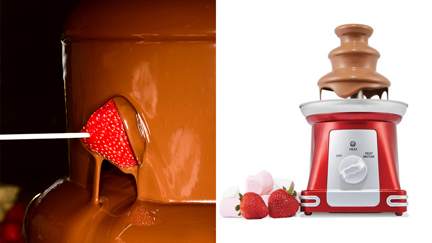 Kmart is selling a chocolate fountain so we're going to dip everything