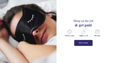 If you want to get paid to sleep, this job listing is for you