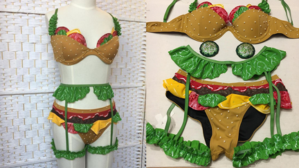 This Kiwi designer created a sexy Cheeseburger lingerie set for all food lovers