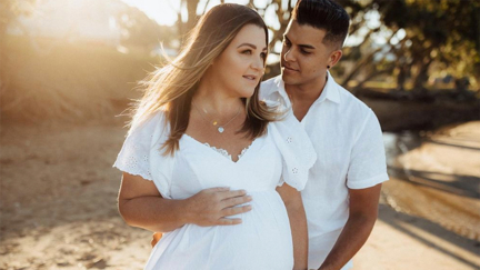 Megan and Andrew Papas welcome their first child