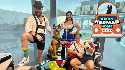 Fletch, Vaughan & Hayley brought Herman home!