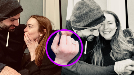 Lindsay Lohan is engaged and the diamond looks STUNNING!