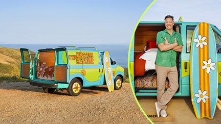 For 3 nights only, you can book the Mystery Machine on Airbnb from the guy who played Shaggy!