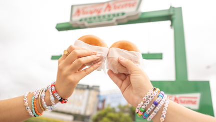 Rock your friendship bracelet to score a FREE Krispy Kreme Original Glazed Doughnut!