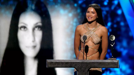 Zendaya channels cher in jaw-dropping gown