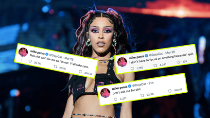 Doja Cat says she's "quitting music" after cancelling her latest show!